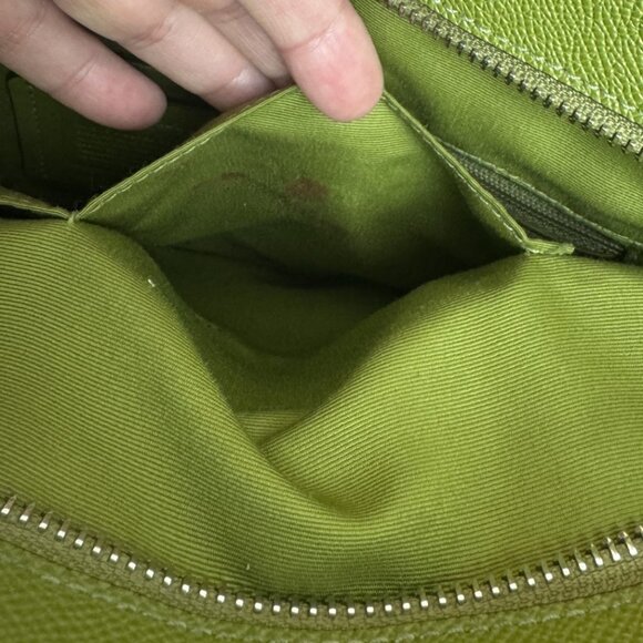 Coach Leather Tote Bag, style F58846, lime green - Picture 14 of 15